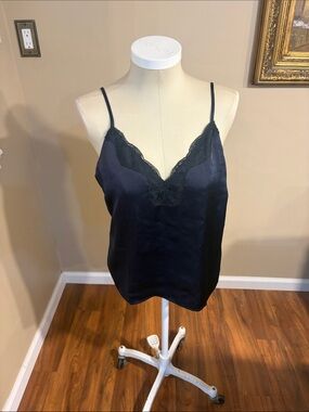 Express Navy Blue Lace-Trim Cami